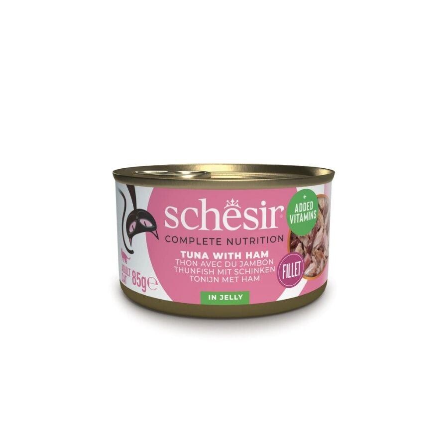 Schesir Jöle İçinde Ton Balığı Ve Jambonlu Yetişkin Kedi Konservesi 85 GR | SRC: Barcode: 8005852750020